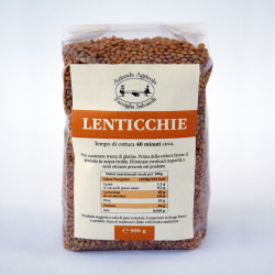 Lentils in bag